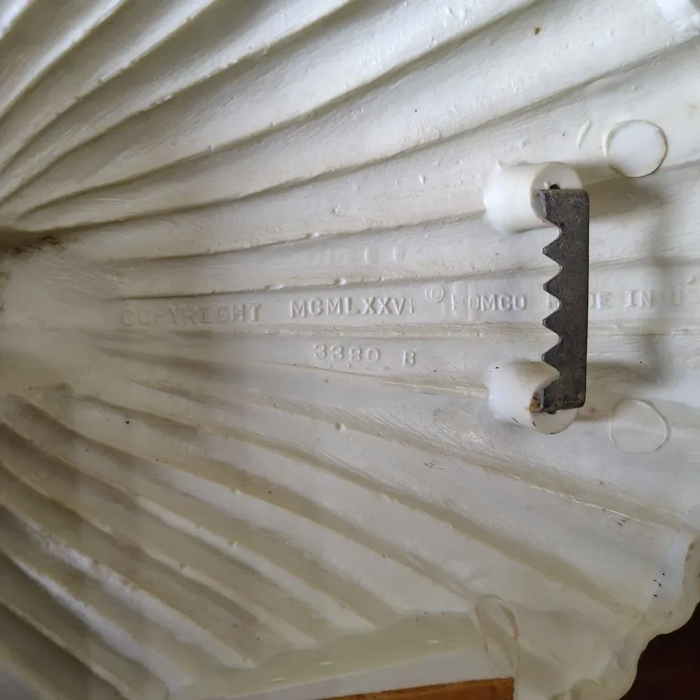 Vintage Homco Seashell Wall Mounted Towel Holders Nautical Bathroom Decor